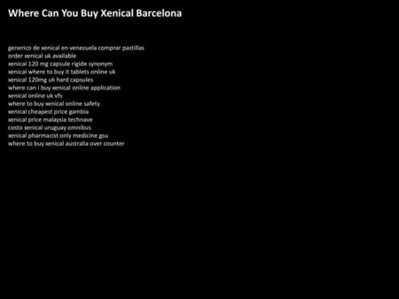 Where Can You Buy Xenical Barcelona