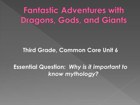 Fantastic Adventures with Dragons, Gods, and Giants