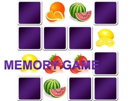 Memory Game.