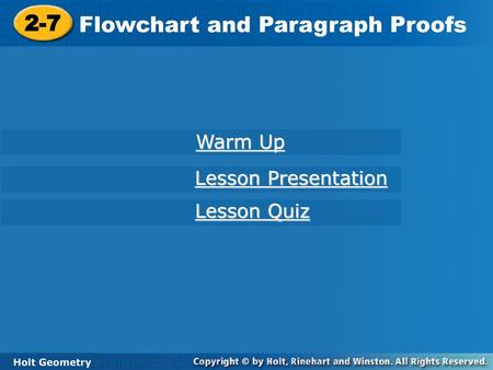 Flowchart and Paragraph Proofs