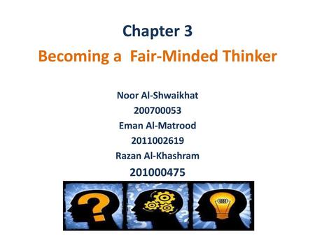 Becoming a Fair-Minded Thinker