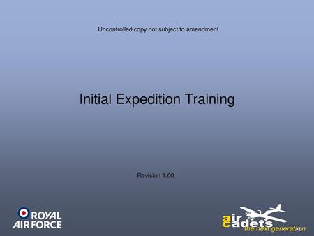 Initial Expedition Training