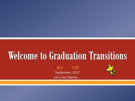 Welcome to Graduation Transitions