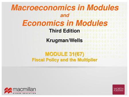 MODULE 31(67) Fiscal Policy and the Multiplier