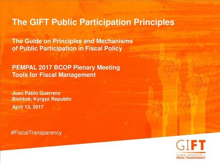 The GIFT Public Participation Principles