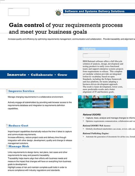 Gain control of your requirements process and meet your business goals