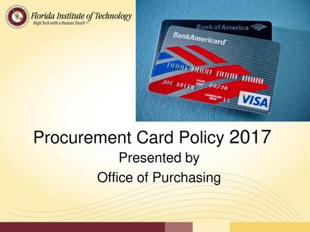 Procurement Card Policy 2017