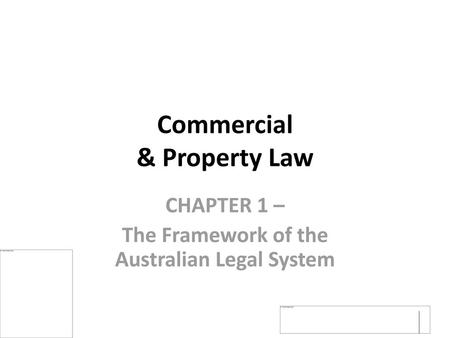 Commercial & Property Law