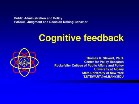 Cognitive feedback Public Administration and Policy