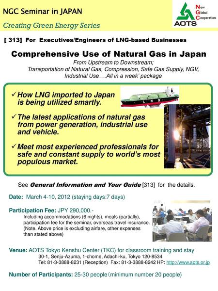 Comprehensive Use of Natural Gas in Japan