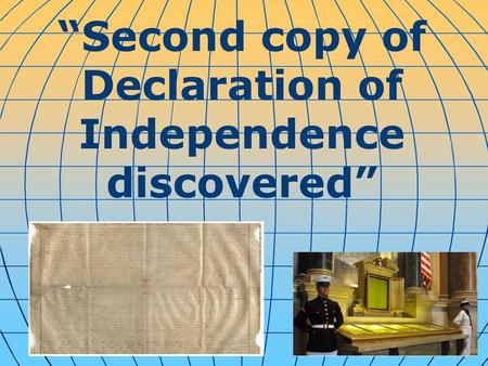 “Second copy of Declaration of Independence discovered”