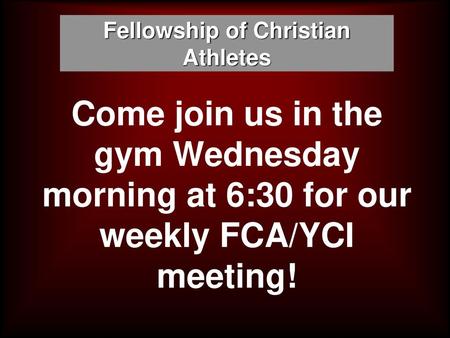 Fellowship of Christian Athletes