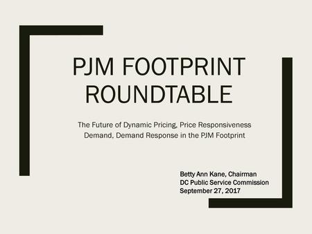 PJM Footprint Roundtable