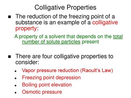 Colligative Properties