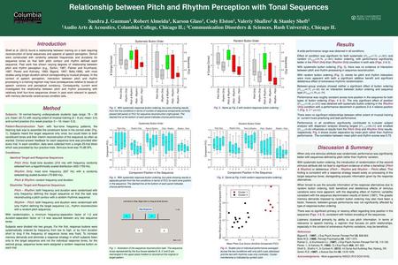 Relationship between Pitch and Rhythm Perception with Tonal Sequences