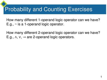 Probability and Counting Exercises