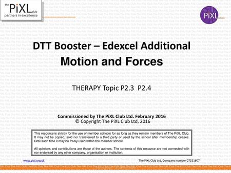 DTT Booster – Edexcel Additional