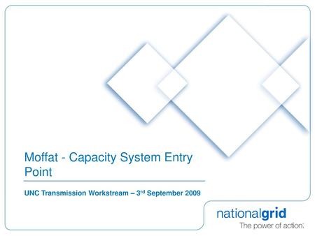 Moffat - Capacity System Entry Point