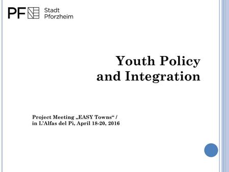 Youth Policy and Integration