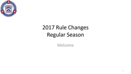 2017 Rule Changes Regular Season