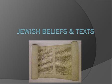 Jewish Beliefs & Texts.