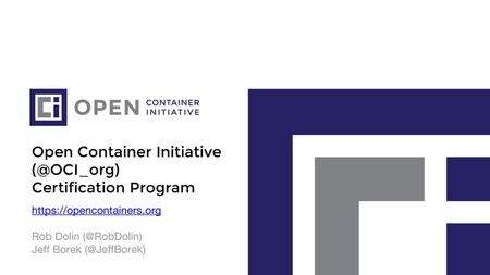 Open Container Initiative Certification Program