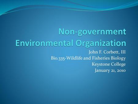 Non-government Environmental Organization