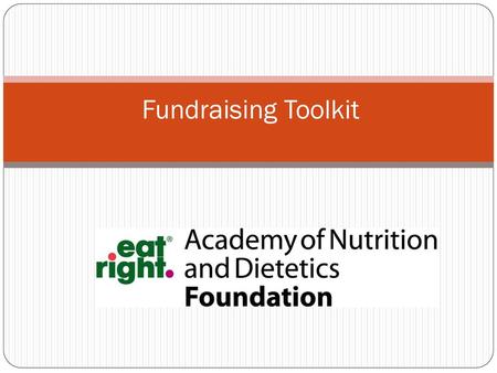 Fundraising Toolkit.