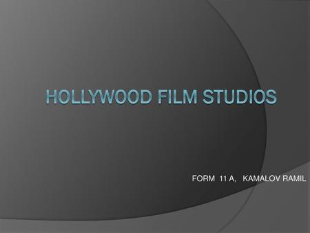 Hollywood Film studios