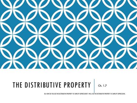 The Distributive Property