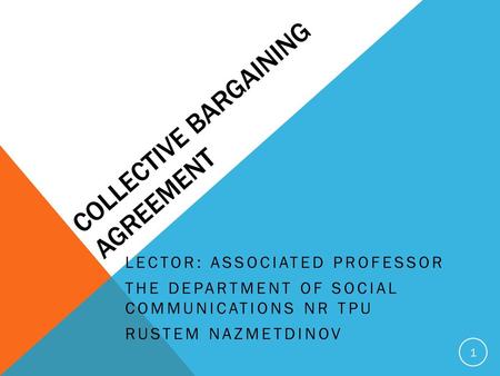 COLLECTIVE BARGAINING AGREEMENT