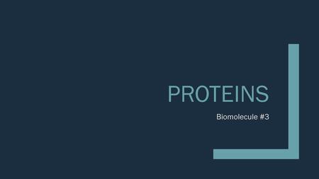 Proteins Biomolecule #3.