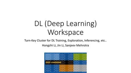 DL (Deep Learning) Workspace