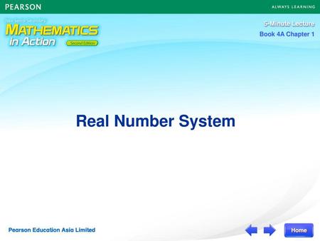 Real Number System.