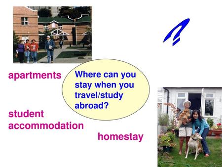 ? apartments student accommodation homestay Where can you