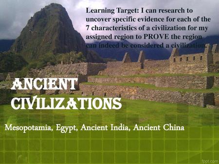 ANCIENT CIVILIZATIONS