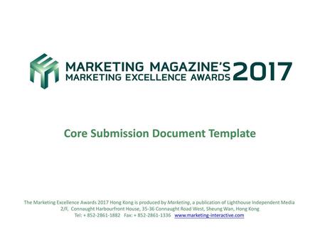 Core Submission Document Template