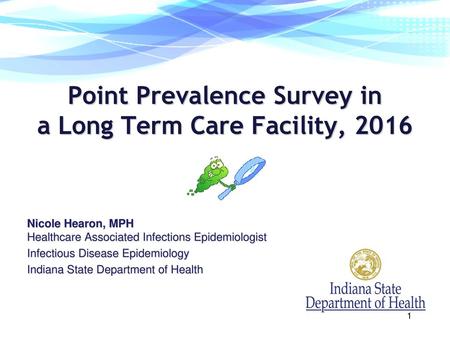 Point Prevalence Survey in a Long Term Care Facility, 2016