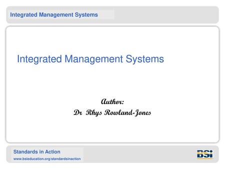 Integrated Management Systems