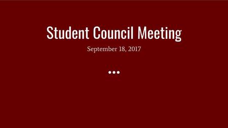 Student Council Meeting