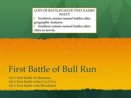 First Battle of Bull Run