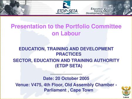 Presentation to the Portfolio Committee on Labour