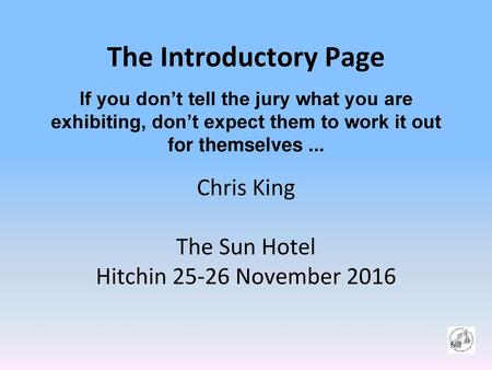 Chris King The Sun Hotel Hitchin November 2016