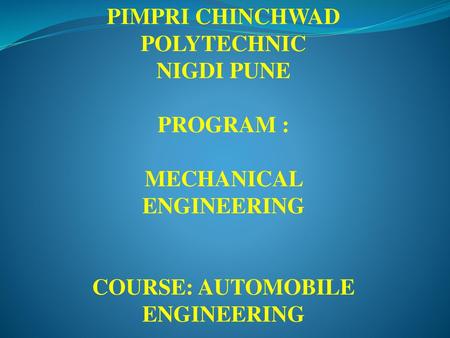 MECHANICAL ENGINEERING