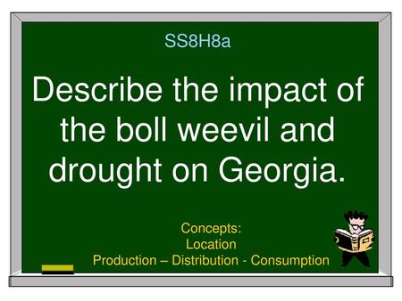 SS8H8a Describe the impact of the boll weevil and drought on Georgia.