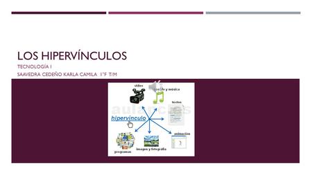 LOS HIPERVÍNCULOS TECNOLOGÍA 1 SAAVEDRA CEDEÑO KARLA CAMILA 1°F T/M.