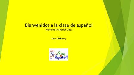 Bienvenidos a la clase de español