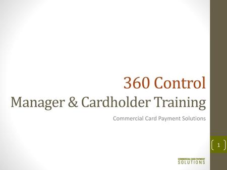 360 Control Manager & Cardholder Training