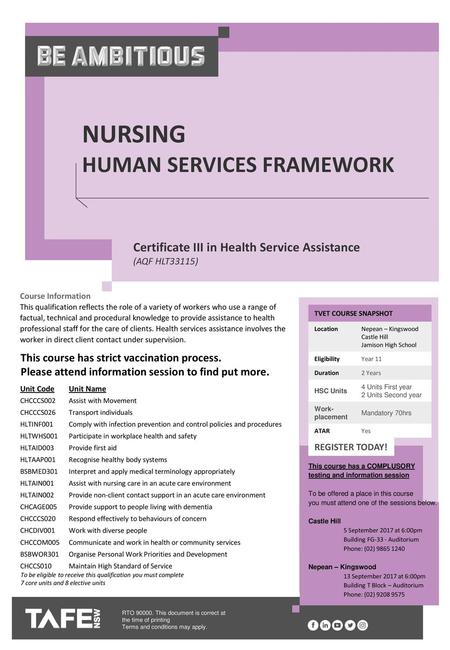 Nursing Human Services Framework