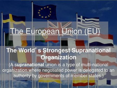 The European Union (EU)